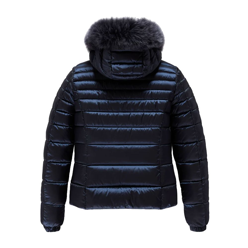 Refrigiwear Blue Nylon Women Jacket with Feather Padding and Fur Hood -   -  Refrigiwear. Refrigiwear Blue Nylon Women Jacket with Feather Padding and Fur Hood -   -  Refrigiwear.