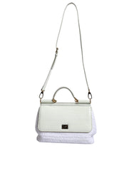 Dolce & Gabbana White Rafia Leather SICILY Crossbody Bag -  Luxury Cross Body Bag for Women -  Dolce & Gabbana.
