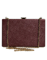 Dolce & Gabbana Maroon Leather Clutch Evening Crossbody Bag -  Luxury Clutch Bag for Women -  Dolce & Gabbana.