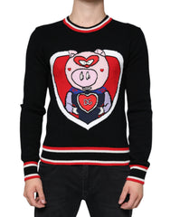 Dolce & Gabbana Black Cashmere Pig of the Year Pullover Sweater -   -  Dolce & Gabbana.