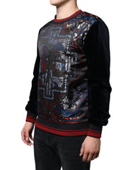 Dolce & Gabbana Multicolor Jacquard Crew Neck Sweatshirt Sweater -   -  Dolce & Gabbana.