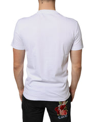 Dolce & Gabbana White Cotton DG Applique Casual T-shirt -   -  Dolce & Gabbana.