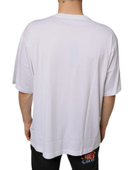 Dolce & Gabbana White Metal DG Logo Cotton Short Sleeves T-shirt -   -  Dolce & Gabbana.