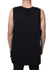 Dolce & Gabbana Black Cotton Born To Be Free Sleeveless T-shirt -   -  Dolce & Gabbana.