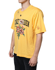 Dolce & Gabbana Yellow Secret Graden Floral Cotton Crew Neck T-shirt -   -  Dolce & Gabbana.