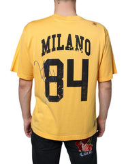 Dolce & Gabbana Yellow Secret Graden Floral Cotton Crew Neck T-shirt -   -  Dolce & Gabbana.