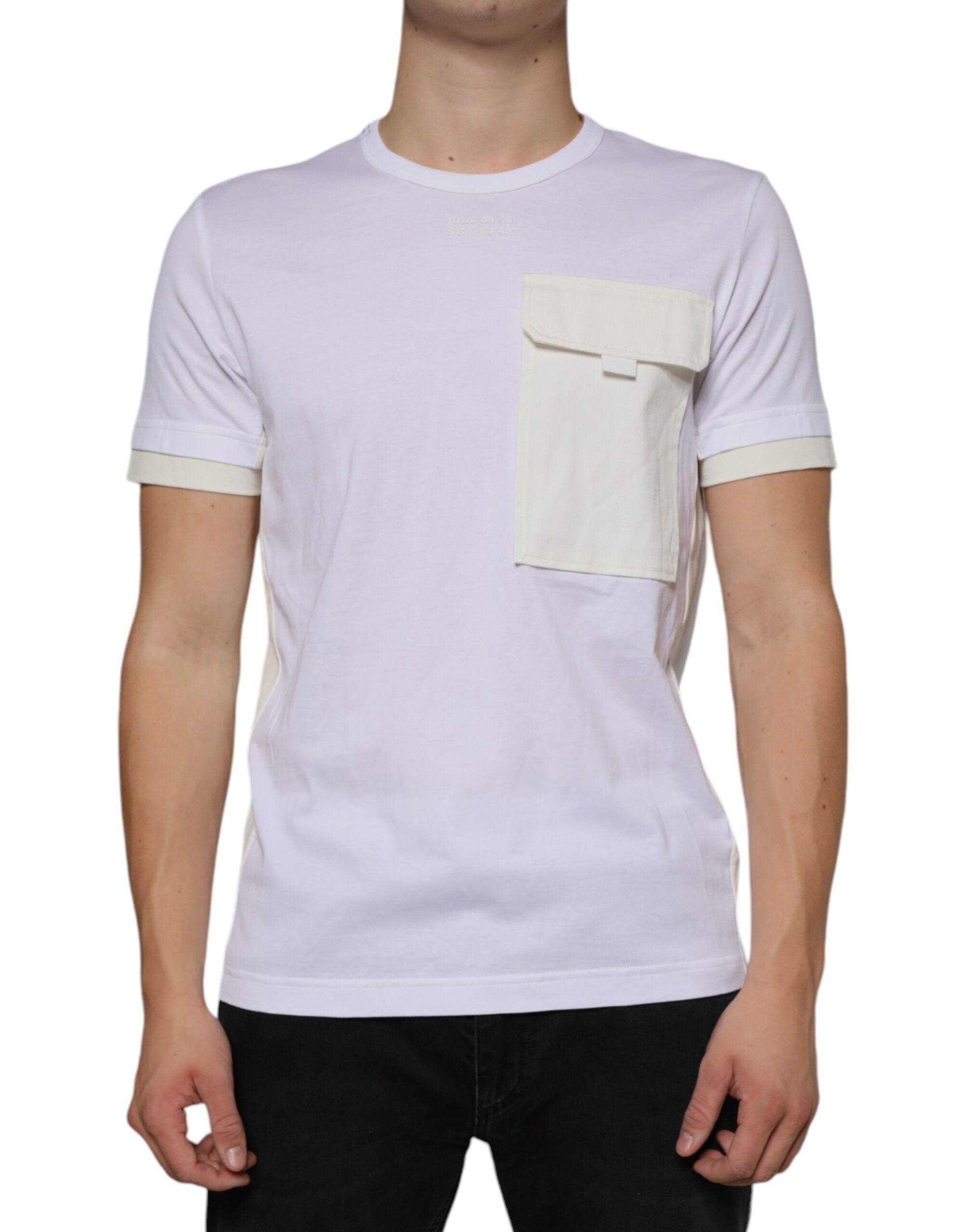 Dolce & Gabbana White Cotton Pocket Short Sleeves T-shirt -   -  Dolce & Gabbana.
