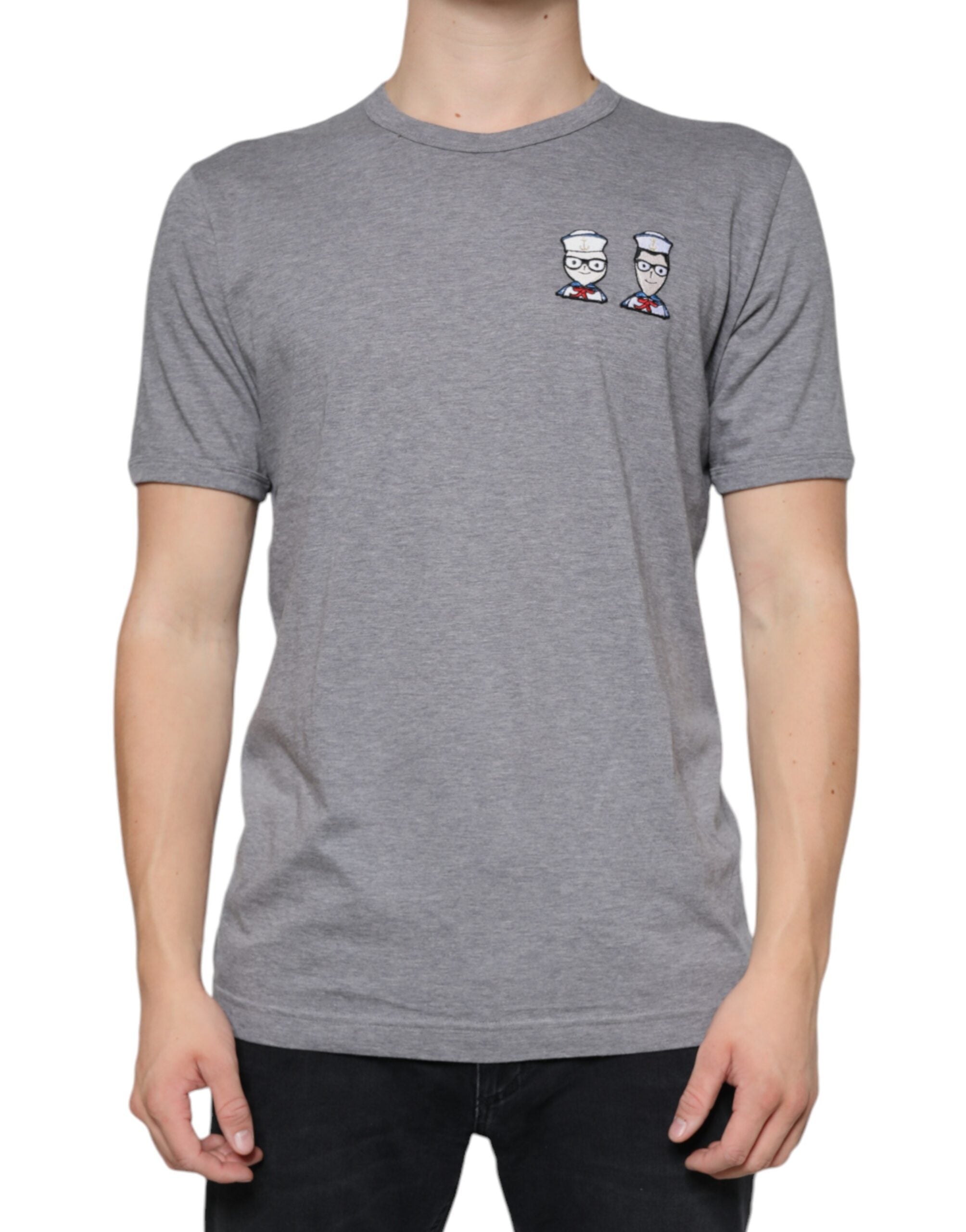 Dolce & Gabbana Gray Cotton #DGFamily Short Sleeves T-shirt -   -  Dolce & Gabbana.