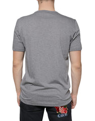 Dolce & Gabbana Gray Cotton #DGFamily Short Sleeves T-shirt -   -  Dolce & Gabbana.