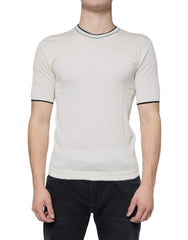Dolce & Gabbana Off White Cashmere Short Sleeves T-shirt -   -  Dolce & Gabbana.