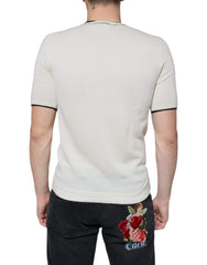 Dolce & Gabbana Off White Cashmere Short Sleeves T-shirt -   -  Dolce & Gabbana.