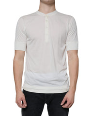 Dolce & Gabbana Off White Cotton Short Sleeves T-shirt -   -  Dolce & Gabbana.
