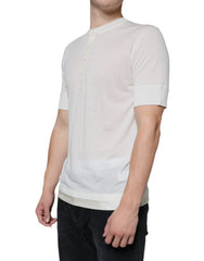 Dolce & Gabbana Off White Cotton Short Sleeves T-shirt -   -  Dolce & Gabbana.