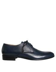 Dolce & Gabbana Navy Blue Leather Derby Dress Formal Shoes -   -  Dolce & Gabbana.