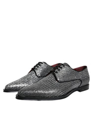 Dolce & Gabbana Silver Polyurethane Derby Formal Dress Shoes -   -  Dolce & Gabbana.