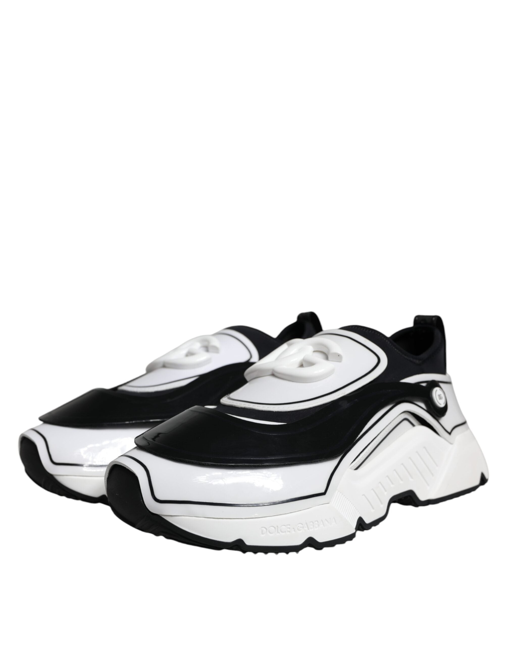 Dolce & Gabbana White Black Logo Plaque Daymaster Sneakers Shoes -   -  Dolce & Gabbana. Dolce & Gabbana White Black Logo Plaque Daymaster Sneakers Shoes -   -  Dolce & Gabbana.