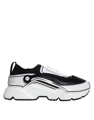 Dolce & Gabbana White Black Logo Plaque Daymaster Sneakers Shoes -   -  Dolce & Gabbana.