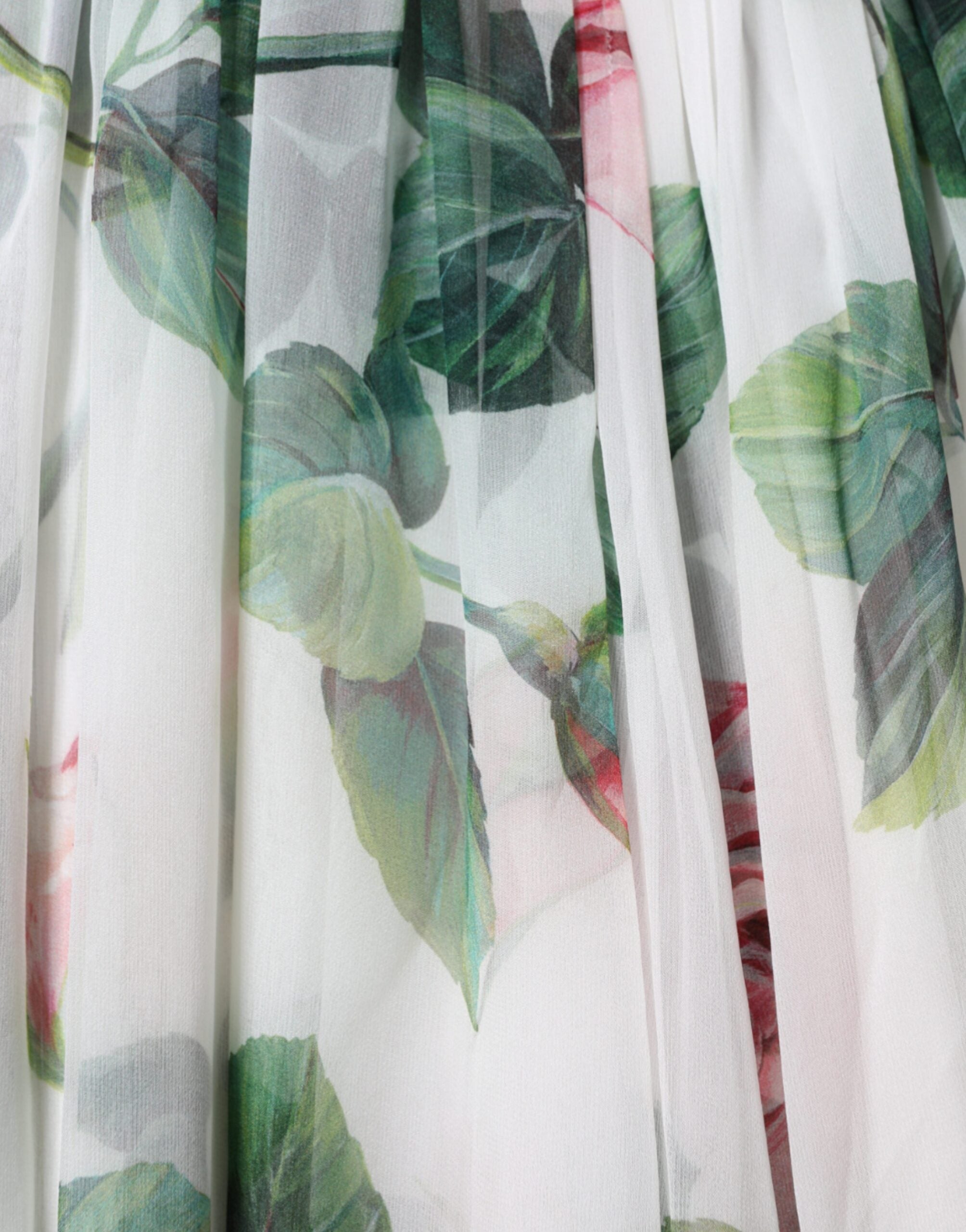 Dolce & Gabbana White Silk Floral Print A-line Midi Dress -   -  Dolce & Gabbana. Dolce & Gabbana White Silk Floral Print A-line Midi Dress -   -  Dolce & Gabbana.