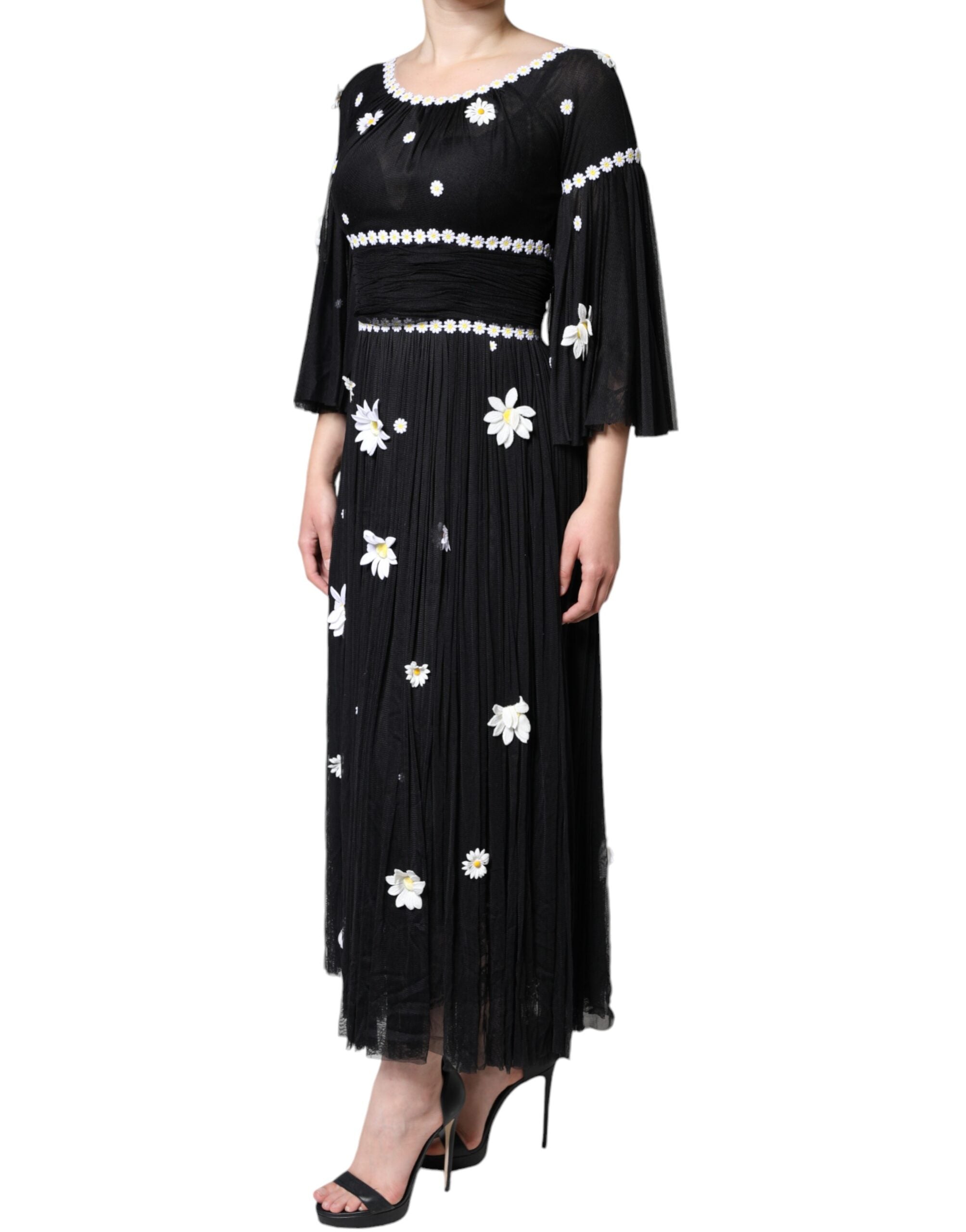 Dolce & Gabbana Black Silk Daisy A-line Long Maxi Dress -   -  Dolce & Gabbana. Dolce & Gabbana Black Silk Daisy A-line Long Maxi Dress -   -  Dolce & Gabbana.