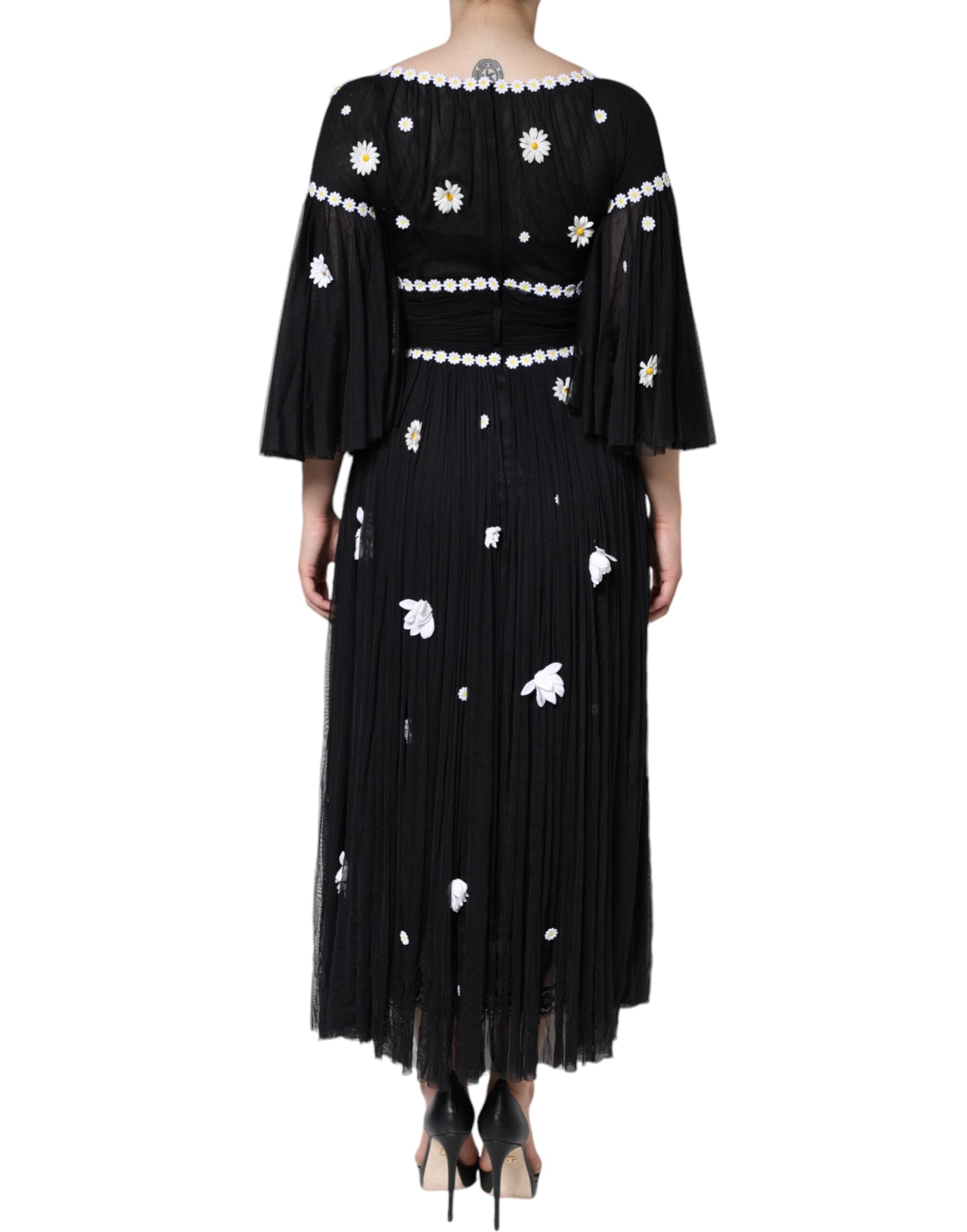Dolce & Gabbana Black Silk Daisy A-line Long Maxi Dress -   -  Dolce & Gabbana. Dolce & Gabbana Black Silk Daisy A-line Long Maxi Dress -   -  Dolce & Gabbana.