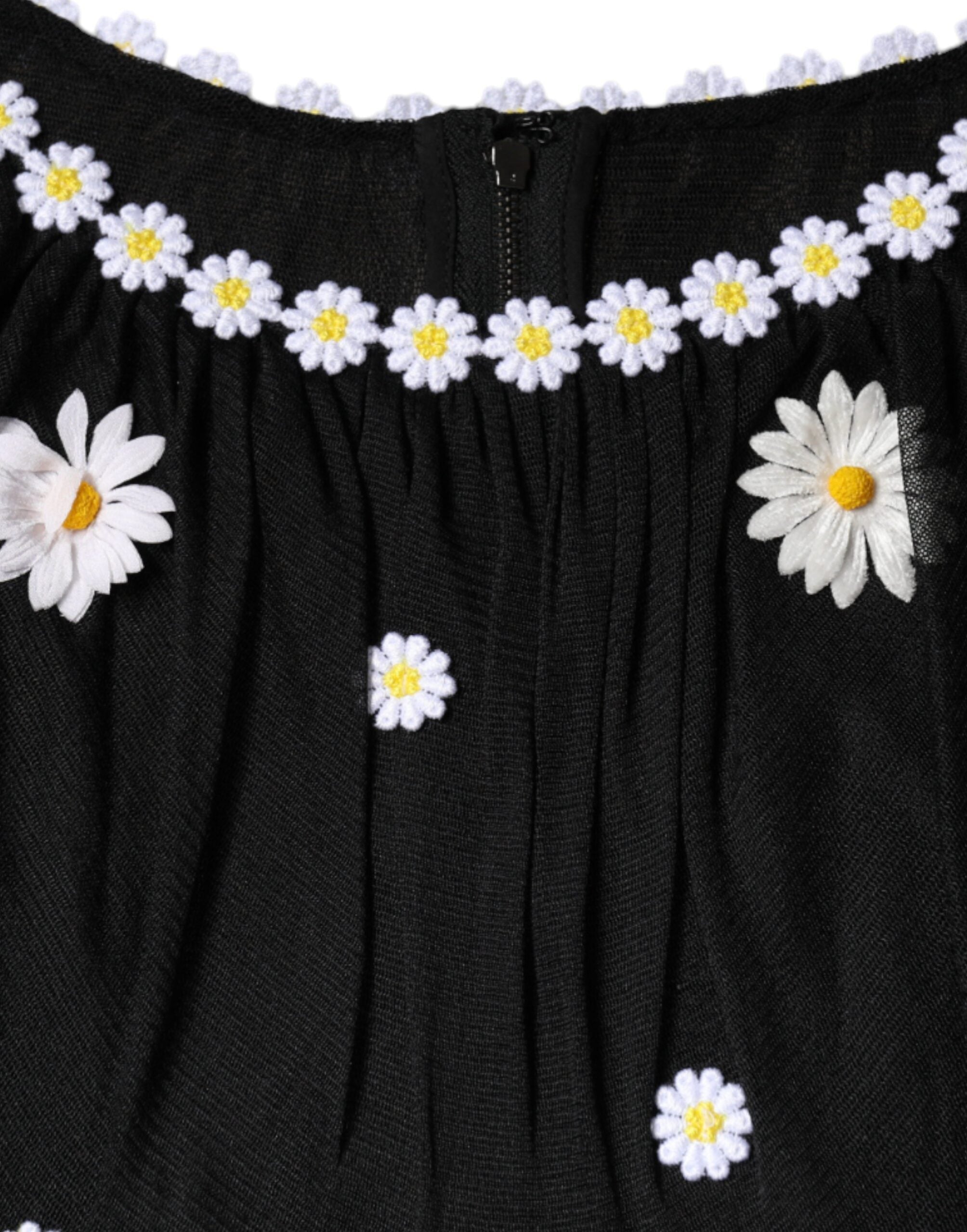 Dolce & Gabbana Black Silk Daisy A-line Long Maxi Dress -   -  Dolce & Gabbana. Dolce & Gabbana Black Silk Daisy A-line Long Maxi Dress -   -  Dolce & Gabbana.