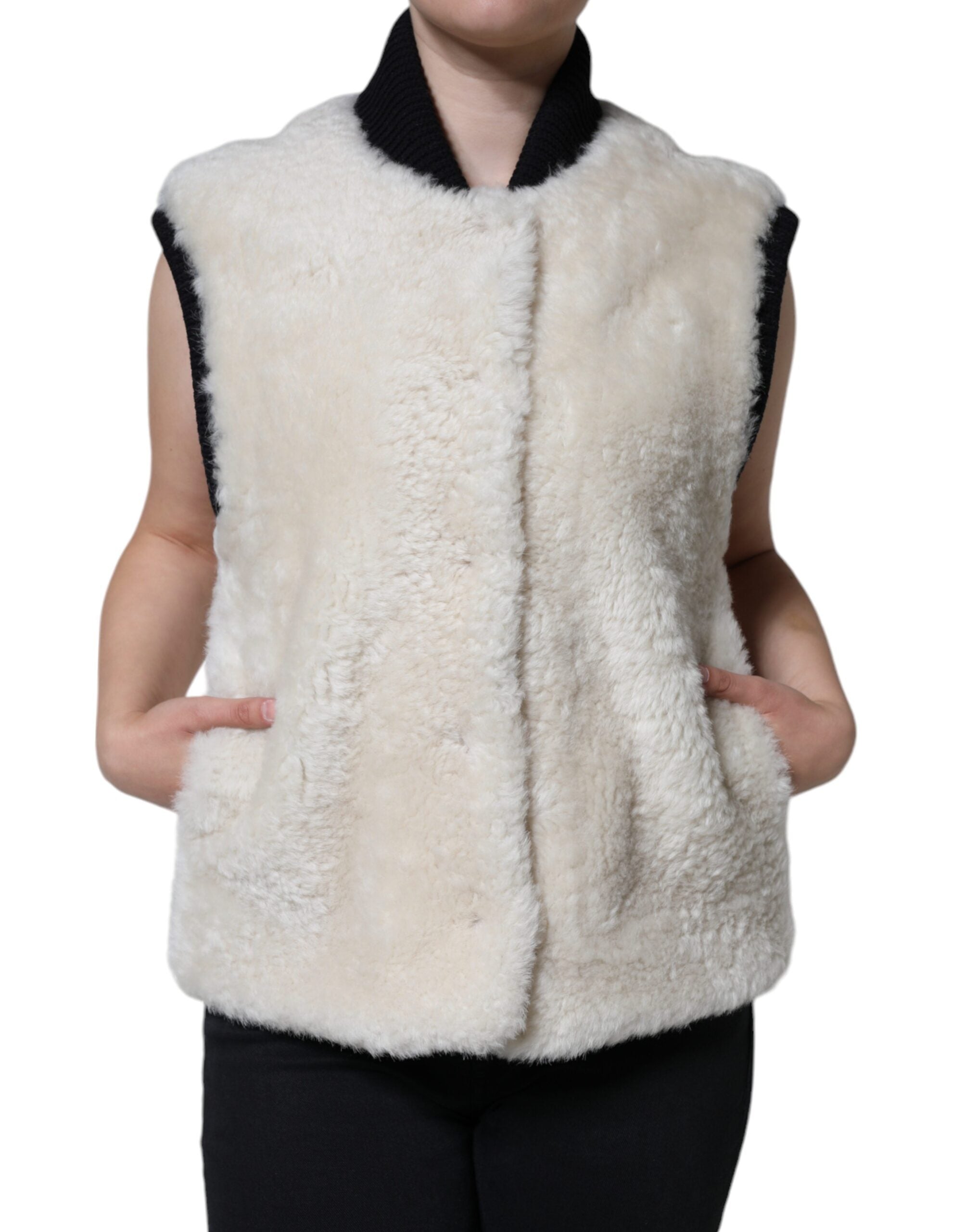 Burberry White WARRENFORD Shearling Leather Vest Coat Jacket -   -  Burberry. Burberry White WARRENFORD Shearling Leather Vest Coat Jacket -   -  Burberry.