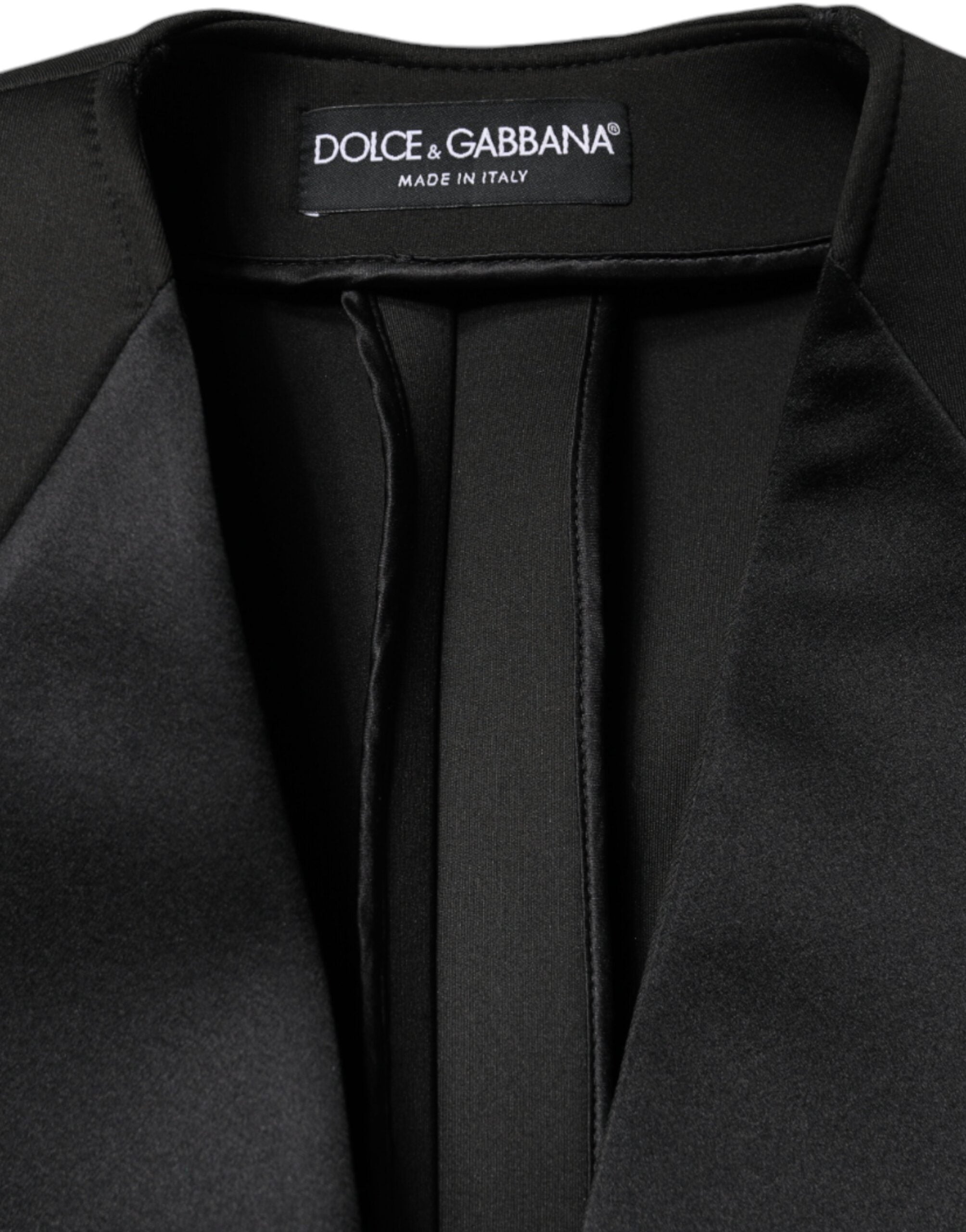 Dolce & Gabbana Black Polyester Double Breasted Coat Jacket -   -  Dolce & Gabbana. Dolce & Gabbana Black Polyester Double Breasted Coat Jacket -   -  Dolce & Gabbana.