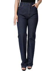 Dolce & Gabbana Dark Blue Cotton Stretch Straight Denim Jeans -   -  Dolce & Gabbana.