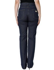Dolce & Gabbana Dark Blue Cotton Stretch Straight Denim Jeans -   -  Dolce & Gabbana.