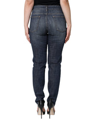 Dolce & Gabbana Dark Blue Cotton Stretch Skinny Denim Jeans -   -  Dolce & Gabbana.