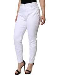 Dolce & Gabbana White Cotton Stretch AUDREY Skinny Jeans -   -  Dolce & Gabbana.