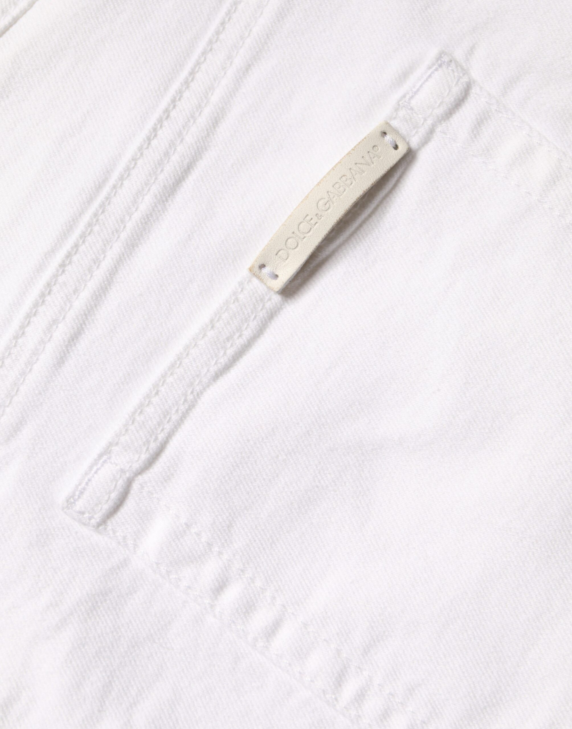 Dolce & Gabbana White Cotton Stretch AUDREY Skinny Jeans -   -  Dolce & Gabbana. Dolce & Gabbana White Cotton Stretch AUDREY Skinny Jeans -   -  Dolce & Gabbana.