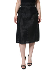 Dolce & Gabbana Black Viscose High Waist Pencil Cut Skirt -   -  Dolce & Gabbana.