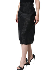 Dolce & Gabbana Black Viscose High Waist Pencil Cut Skirt -   -  Dolce & Gabbana.
