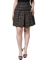 Dolce & Gabbana Multicolor High Waist Tartan Tweed A-line Mini Skirt -   -  Dolce & Gabbana.