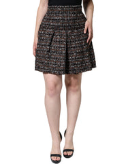 Dolce & Gabbana Multicolor High Waist Tartan Tweed A-line Mini Skirt -   -  Dolce & Gabbana.