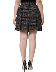 Dolce & Gabbana Multicolor High Waist Tartan Tweed A-line Mini Skirt -   -  Dolce & Gabbana.
