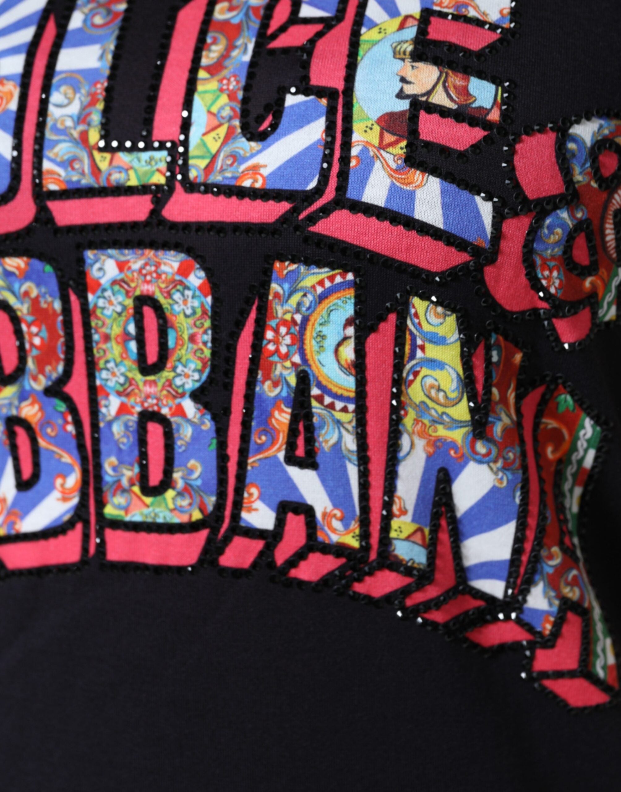 Dolce & Gabbana Black Cotton Logo Print Round Neck T-shirt -   -  Dolce & Gabbana. Dolce & Gabbana Black Cotton Logo Print Round Neck T-shirt -   -  Dolce & Gabbana.