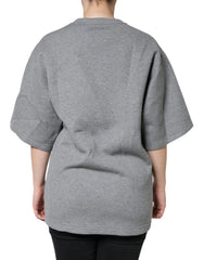 Dolce & Gabbana Gray Cotton Blend Embellished Tee T-shirt -   -  Dolce & Gabbana.