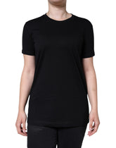 Dolce & Gabbana Black Cotton Crew Neck Short Sleeve T-shirt -   -  Dolce & Gabbana.