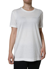 Dolce & Gabbana White Cotton Crew Neck Short Sleeve T-shirt -   -  Dolce & Gabbana.