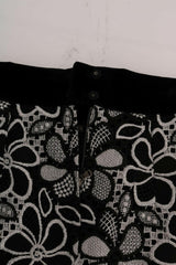 Dolce & Gabbana Floral Macramé Lace Crystal Button Skirt -   -  Dolce & Gabbana.