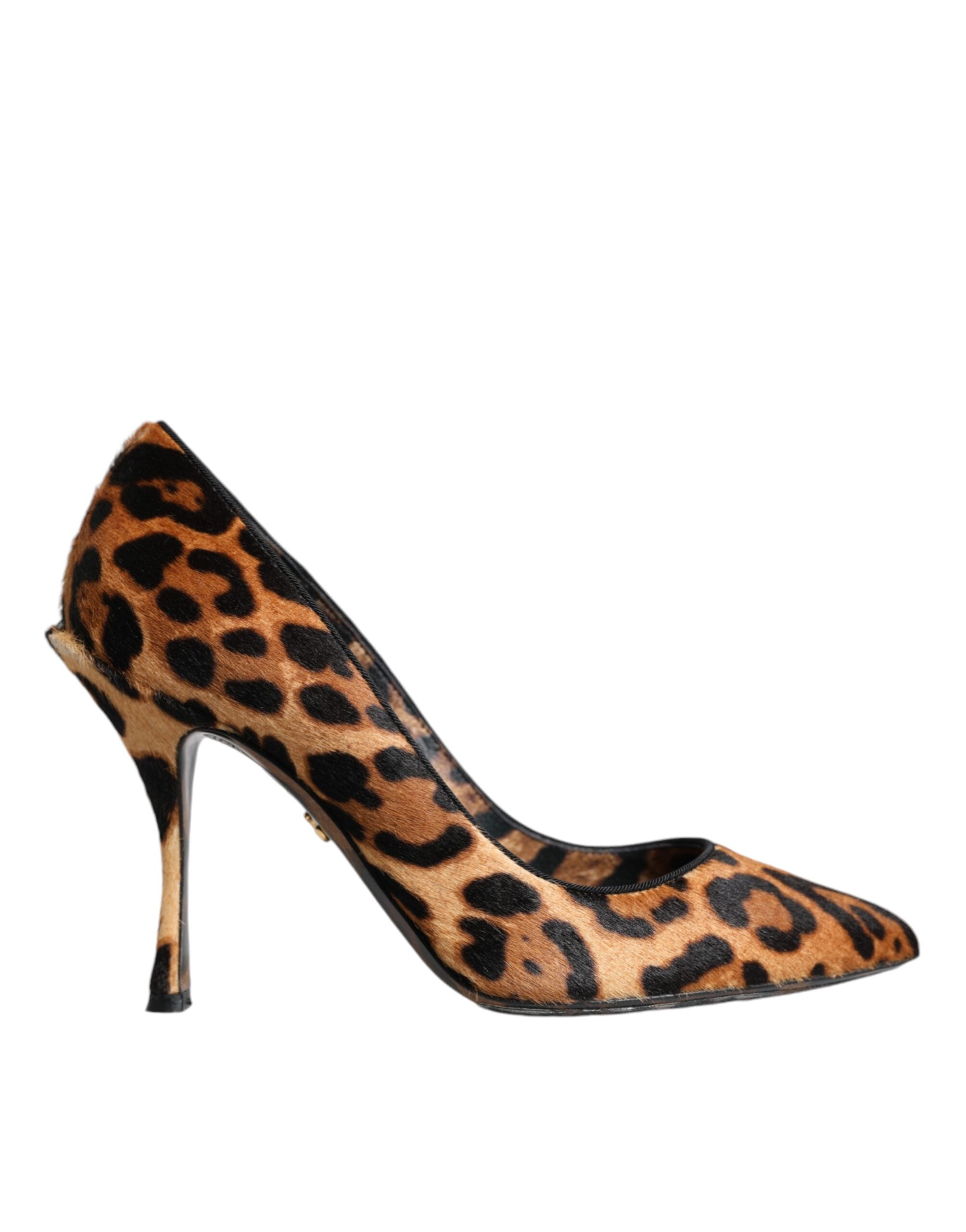 Dolce & Gabbana Brown Leopard Calf Hair Heels Pumps Shoes -   -  Dolce & Gabbana.