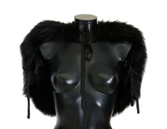 Dolce & Gabbana Black Silver Fox Fur Scarf - - Dolce & Gabbana.