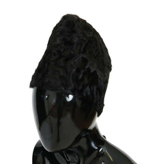 Dolce & Gabbana Black Xiangao Lamb Fur Beanie -   -  Dolce & Gabbana.