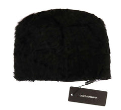 Dolce & Gabbana Black Xiangao Lamb Fur Beanie -   -  Dolce & Gabbana.