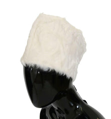 Dolce & Gabbana White Xiangao Lamb Fur Beanie -   -  Dolce & Gabbana.