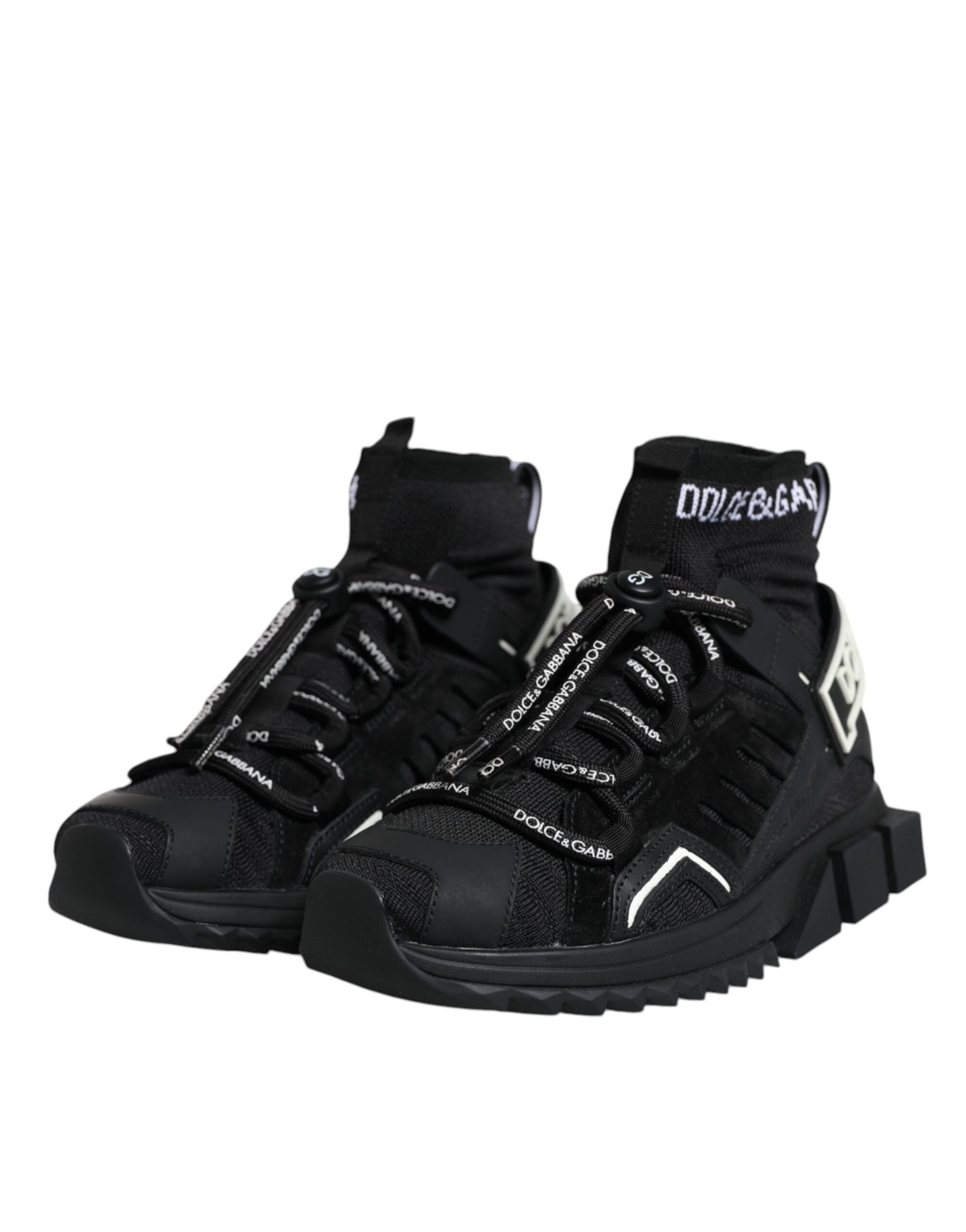 Dolce & Gabbana Black Sorrento Socks Logo Sneakers Shoes -   -  Dolce & Gabbana. Dolce & Gabbana Black Sorrento Socks Logo Sneakers Shoes -   -  Dolce & Gabbana.