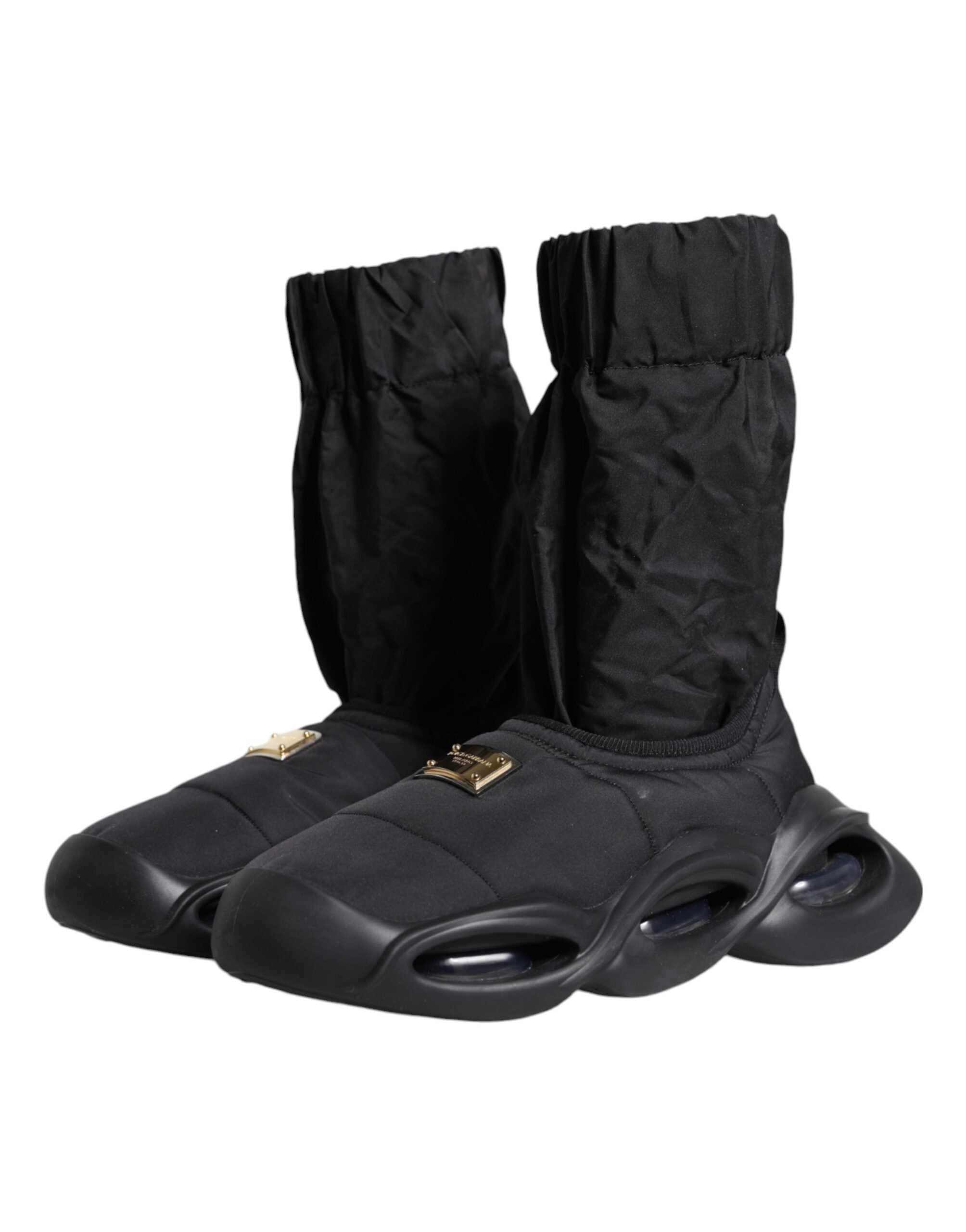 Dolce & Gabbana Black Slip On Wave Socks Sneakers Shoes -   -  Dolce & Gabbana. Dolce & Gabbana Black Slip On Wave Socks Sneakers Shoes -   -  Dolce & Gabbana.