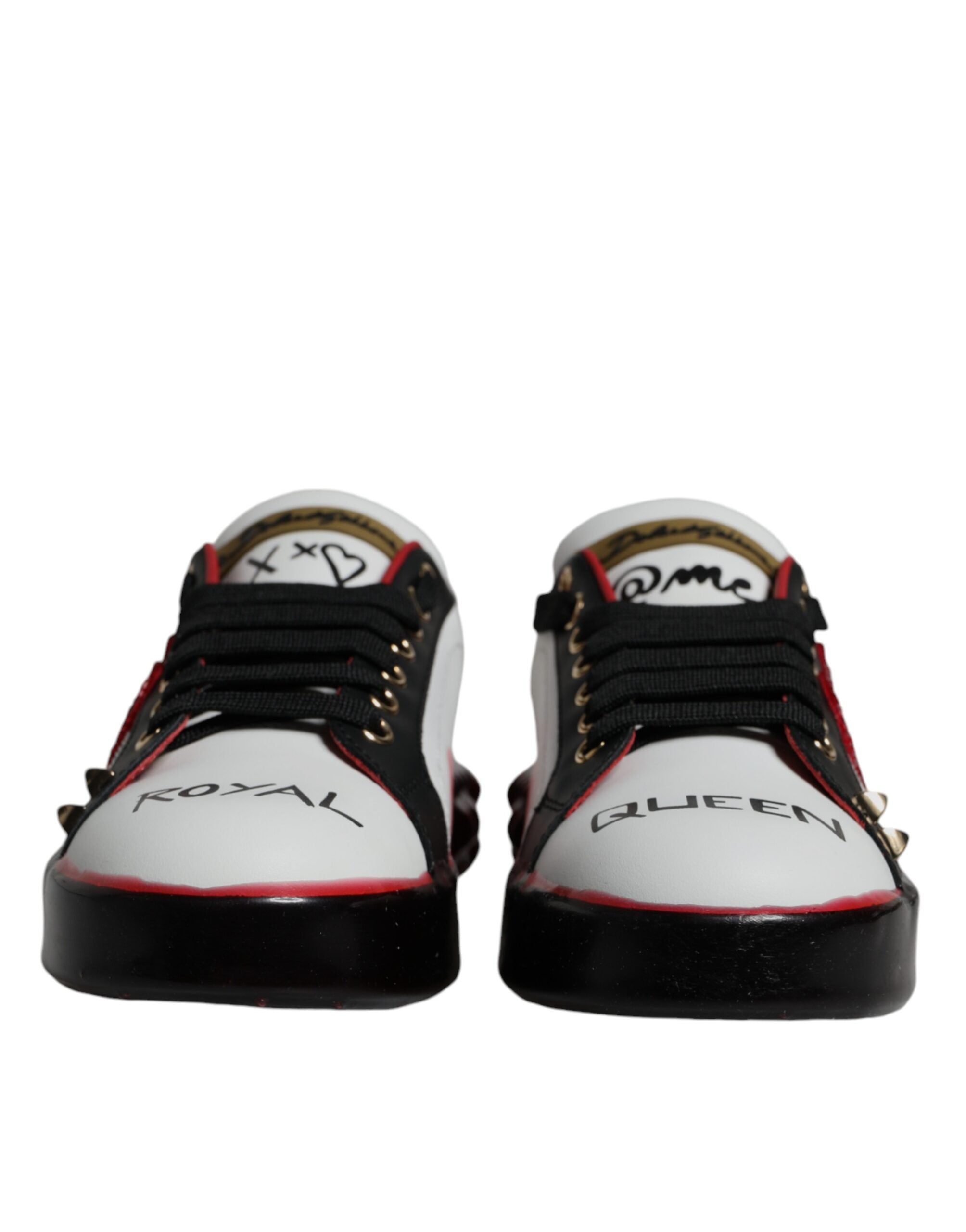 Dolce & Gabbana White Red Crystals Leather Portofino Sneakers Shoes -   -  Dolce & Gabbana. Dolce & Gabbana White Red Crystals Leather Portofino Sneakers Shoes -   -  Dolce & Gabbana.